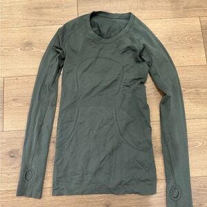 Lululemon Olive Green Long Sleeve Women's Top